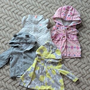Carter's Kids Jackets & Coats - Gray, Pink, Yellow